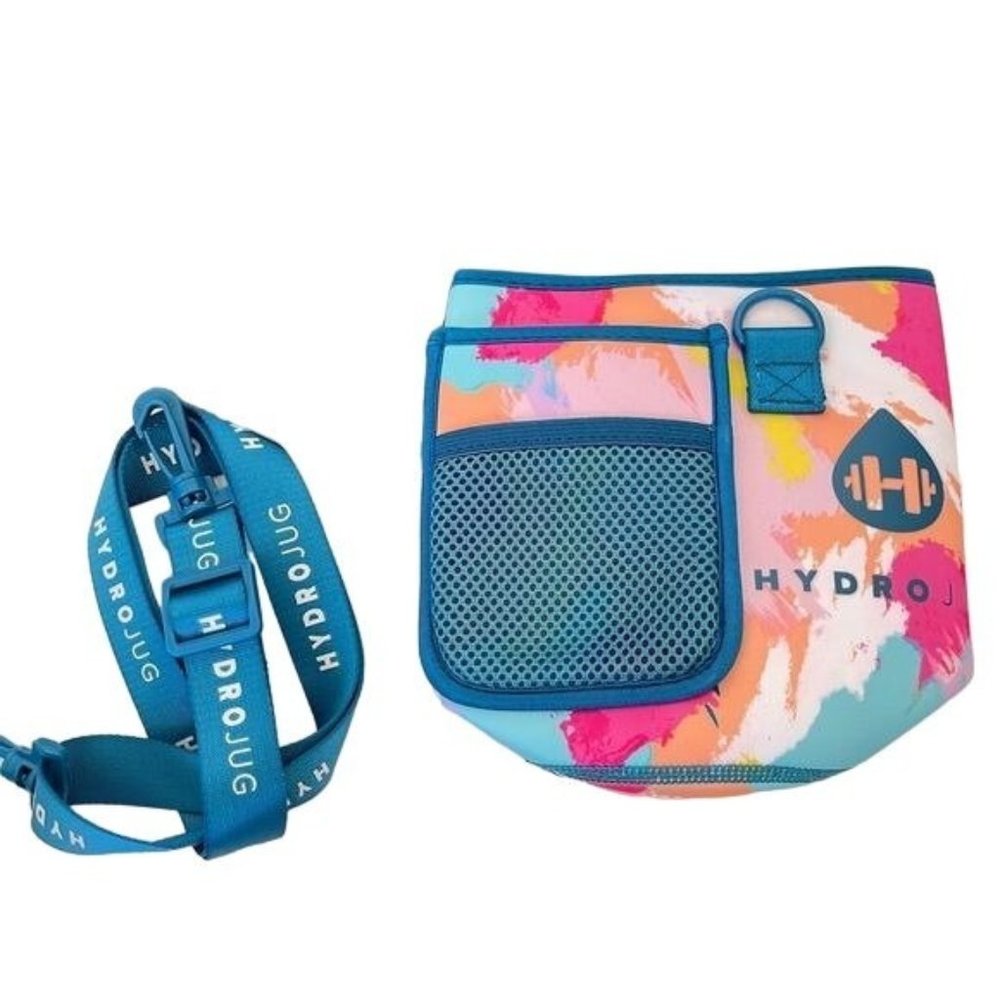 Hydrojug Sleeve Water Print Colorful 1 Pocket Cover Bottle Neoprene Carrier